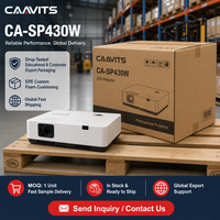 Projecteur CAAVITS WXGA 3LCD pour entreprise, 4300 lumens ANSI, pour présentations, salles de réunion d'entreprise