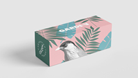 Boîte cadeau en papier recyclé imprimée sur mesure, style tiroir rigide, pour rouge à lèvres