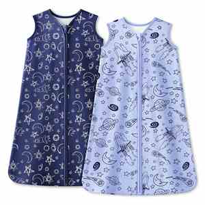 Organic Cotton Fabric Winter <b>Newborn</b> Sleeping Sack Baby Wearable <b>Blanket</b> with 2-Way Zipper - Product Image 2