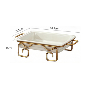Support de buffet en céramique FLEY pour la restauration commerciale, plateau de service à plusieurs niveaux pour la décoration de table de banquet d'hôtel - Product Image 4