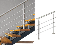 Modernes Villen-Innendekorations-Edelstahl-304/316-Handlaufsystem mit Treppengeländer und Pfosten