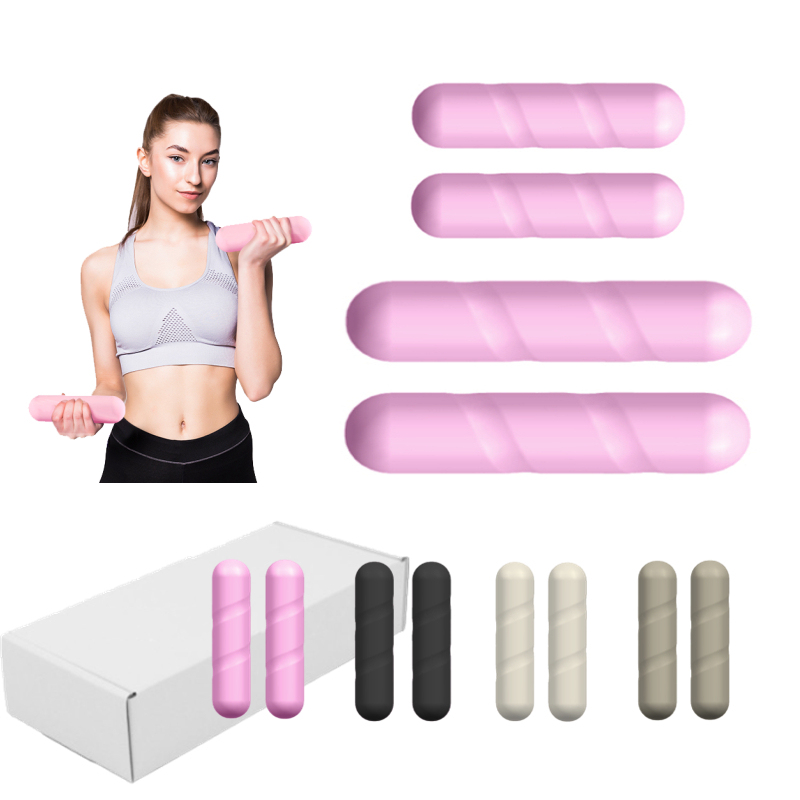 Silicone Pilates Dumbbells – No-Slip Multicolor Hand Weights for Fitness, Yoga, Pilates, Strength Training & Home Gym Exercise - View 2