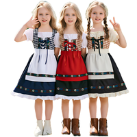 Alman Oktoberfest Seti Siyah Pembe Ekose Baskı Ulusal Performans Elbise Anime Kostümleri Kızlar Cosplay Bira Festivali Kostümleri