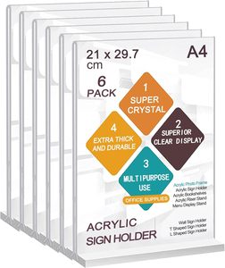 Acrylic đôi bên t hình dạng Poster đơn chủ tờ rơi hiển thị là viết tắt của cửa hàng nhà hàng khách sạn bảng truy cập - Product Image 2