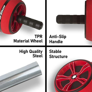 Rodillo de <span class=keywords><strong>rueda</strong></span> AB Unisex para gimnasio, entrenamiento en casa, Yoga, hierro, acero, mascota para culturismo, Fitness, Material PP - Product Image 5