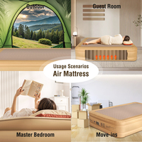 Matelas Gonflable Automatique en PVC avec Pompe Intégrée, Technologie Fiber-Tech, Matelas Gonflable Portable et Pliable pour Vente en Gros