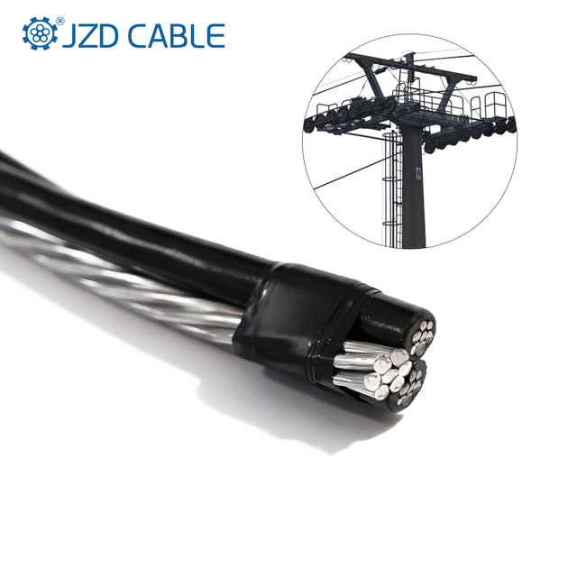 JZD SAA ABC Overhead Cable With Alloy Messenger 2/3/4 Core 16/25/35/50mm2 Aerial Bundle Wire for Residential Service Line