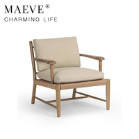 Chaise simple en bois massif de style minimaliste moderne, chaise design pour salon de luxe, canapés et chaises d'hôtel