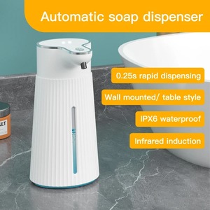 Distributeur automatique de savon intelligent sans contact de 400 ml, machine à laver les mains sans fil, portable, pour savon liquide moussant - Product Image 2