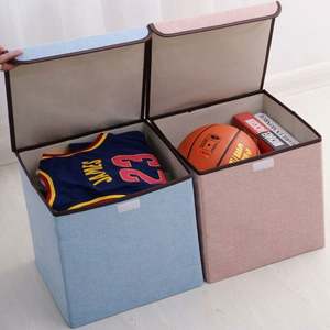 Caja de Juguetes Plegable y Resistente para Niños, Organizador de Almacenamiento con Tapa Abatible y Asas, Cesta de Almacenamiento Plegable para Guardería, Sala de Juegos o Armario - Product Image 2