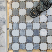 Mosaïque murale en pierre naturelle polie au design moderne Carrelage à jet d'eau pour l'intérieur Villas Salle de bains Cuisine Hôtel Intérieur