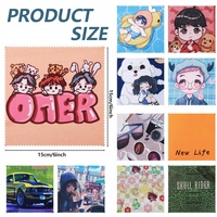 Chiffon de nettoyage pour lunettes en microfibre imprimé numériquement, vente en gros d'usine, chiffon multi-usages pour lentilles, logo personnalisé disponible