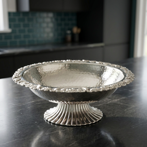 Bol sur pied classique en laiton plaqué argent, fait main et personnalisé - Product Image 3