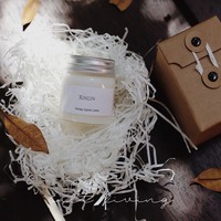 Großhandel Premium Soja-Gel-Wachs Flammenlose Rauchfreie Kerze Umweltfreundliches Weißes Glasgefäß Langlebige Handgemachte Weihnachts-Feiertagskerze