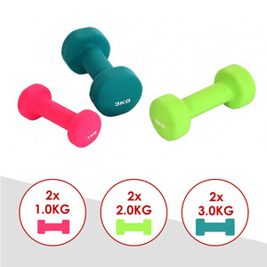 Yx Wholesale <b>Ladies</b> Dipping Hex <b>Dumbbell</b> Set Rack Neoprene Coated Cast Iron Pvc Eco-friendly Custom Logo Body - Product Image 3