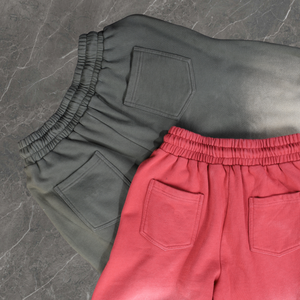 Pantalones de Algodón Grueso de Alta Calidad para Hombre, con Lavado Ácido Personalizado, Lavado Desgastado, Bordado y Raya Lateral, a la Moda - Product Image 5