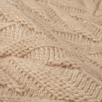 Bonnet en polaire doublé pour femme, motif géométrique en acrylique, chaud, coupe-vent, pliable, tricoté, collection automne-hiver