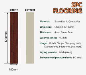 <span class=keywords><strong>Pavimento</strong></span> SPC Click 4mm in Offerta, Ecologico, Impermeabile, Antiscivolo, per Interni, Design <span class=keywords><strong>3D</strong></span> per Cucina, Appartamento, Soggiorno - Product Image 3