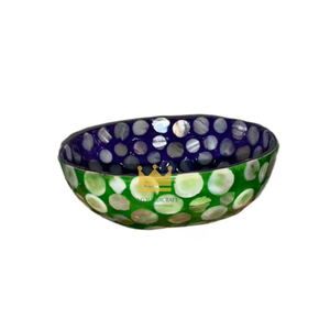 Luxury Double-Sided Mother of Pearl Inlaid <b>Coconut</b> <b>Shell</b> Bowls Full Mosaic Natural Serving Bowls - Product Image 1