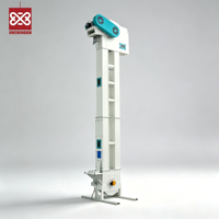 Kohlenstoffstahl TDTG-Serie Schaufeltransporter mit HDPE-Schaufeln / Lebensmittelgeeigneter Reis-Transporter / Vertikalförderer für Lebensmittelfabriken, atmungsaktiv