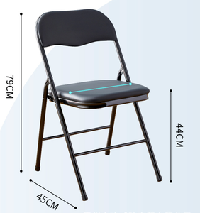 Sillas Plegables Apilables de Metal Negro Personalizadas Baratas al por Mayor de China para Eventos y Fiestas - Product Image 2