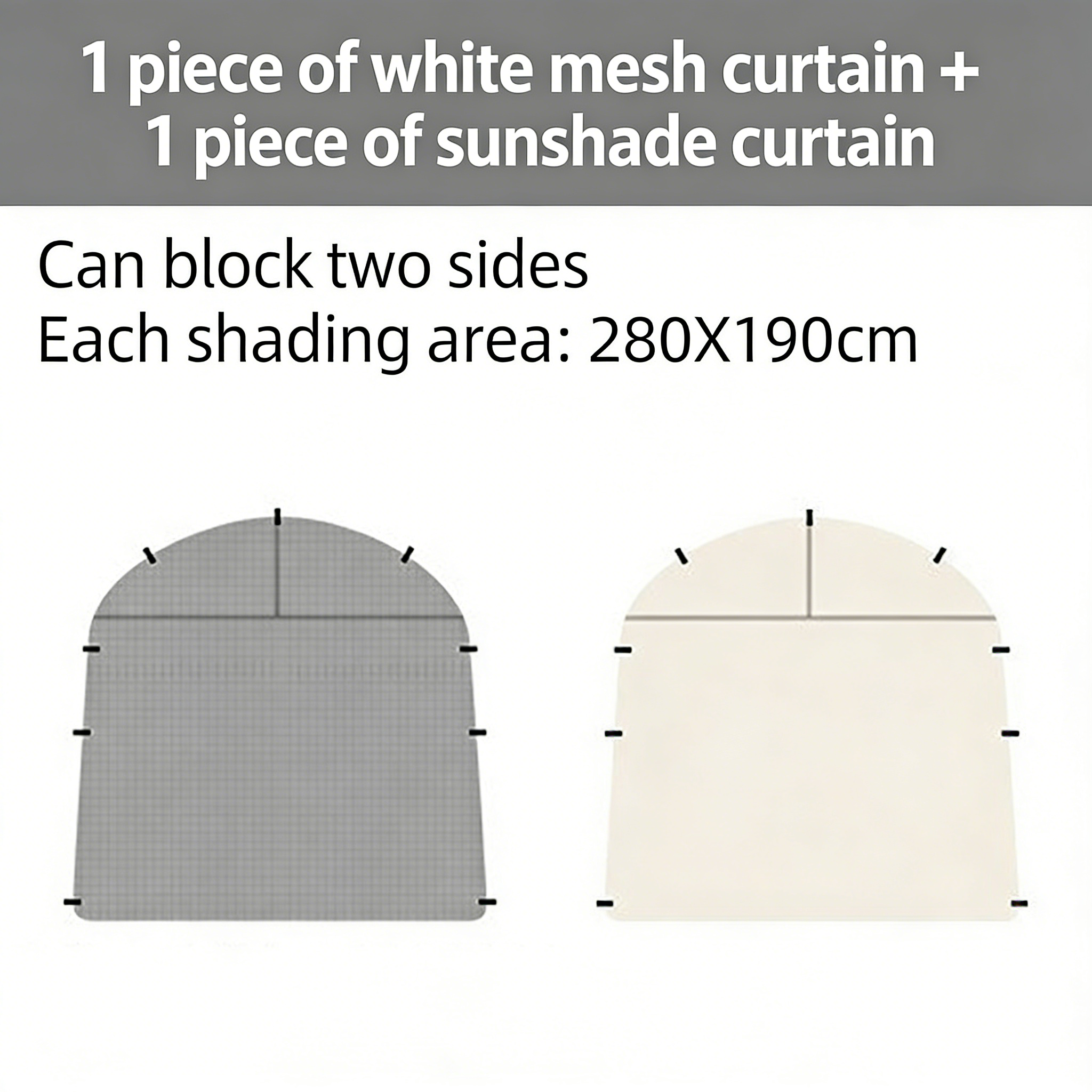 Cortina de sombra y visillo