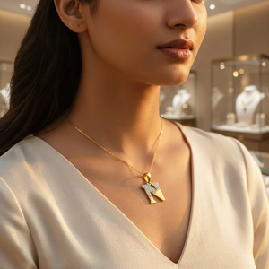 Art Palace - Collar con Colgante de Letra N con Circonitas, Chapado en Oro de 18K y Plata 925 para Mujer, Joyería Fina Clásica para Uso Diario - Product Image 3