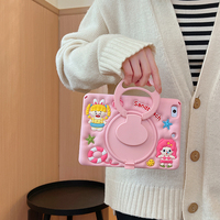 Dessin animé Silicone tablette couverture enfants filles pour iPad 10 génération 360 support de support rotatif étui pour iPad 10e 2022 10.9 pouces