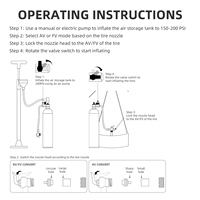 CYCLAMI Tire Booster MTB Road Bike Tubeless Tire Inflator Tyre Air Booster with Valve Gas Cylinder Bike Tubeless Inflation Tank