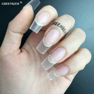 600 <span class=keywords><strong>Uñas</strong></span> Postizas de ABS Mate, Cortas y Cuadradas, con Etiqueta Privada, Transparentes, Naturales, Cortas, con Forma de Almendra - Product Image 5