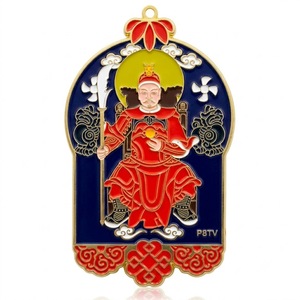 Colgante Taoísta Tai <span class=keywords><strong>Sui</strong></span> 2026, Amuleto del General Wenzhe del Año Bingwu, Aleación de Zinc, Feng Shui, para Coche o Bolso, Medalla Personalizada OEM - Product Image 5