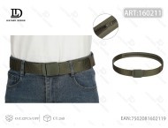 Cinturón Tejido para Hombre, 4.0*125cm, Verde Militar, Hebilla de Plástico con Cierre, Estilo Casual - Product Image 3