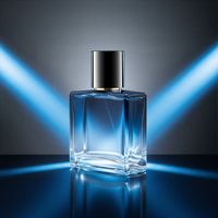 Flacon de parfum de luxe en verre, emballage cosmétique personnalisé, vide, transparent, givré, ambre, rose, noir, or, design de marque, neuf, avec bouchon à vis, 50 ml