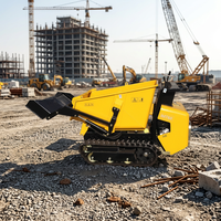 Mini benne hydraulique sur chenilles avec moteur et moteur de pompe à chenilles en caoutchouc à marche arrière-pour les routes de boue maintenant disponibles à la vente