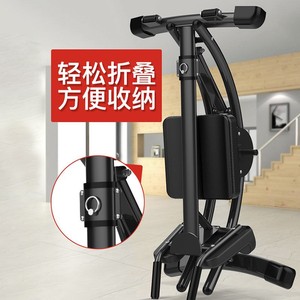 Machine à crunches abdominaux 130x67x127cm noire, équipement de fitness à domicile pour amincir le ventre et renforcer le tronc - Product Image 3