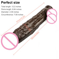 Godemiché réaliste à tête volumineuse 31 cm (12 pouces) extra-long et épais, faux pénis, jouet sexuel pour femme, vente en gros d'usine, ODM, OEM