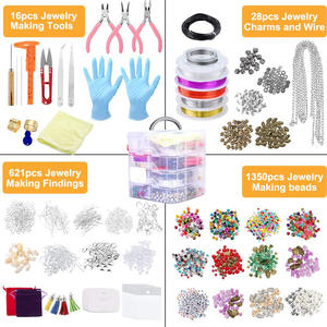 <span class=keywords><strong>Kit</strong></span> de <span class=keywords><strong>fabrication</strong></span> de bijoux Hobbyworker pour les instructions, les accessoires, le fil, la <span class=keywords><strong>fabrication</strong></span> de bracelets, de colliers, de boucles d'oreilles, cadeau pour adultes - Product Image 2