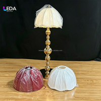 Lampe de table LEDA de luxe, style rétro européen, avec franges, rechargeable, en métal doré, pour décoration de mariage, centre de table