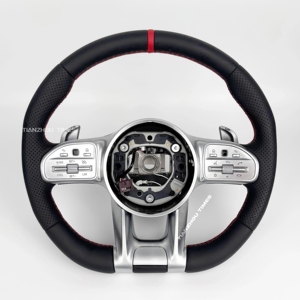 Mercedes AMG Leather GT CL CLS CLA GLC A E S C คลาส C36 G63 <span class=keywords><strong>C43</strong></span>มล. SL <span class=keywords><strong>W202</strong></span> W203 W204 W205 W206 W207 W166พวงมาลัย W167 - Product Image 2