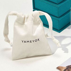 Wholesale Eco Friendly Canvas <b>Drawstring</b> Jewelry <b>Pouch</b> Customized 100% Cotton Dust <b>Pouch</b> Organic Cotton <b>Drawstring</b> Bag With Logo - Product Image 6
