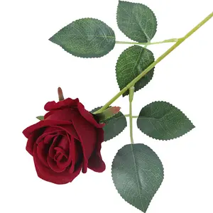 Wholesale Valentine's Day Artificial Velvet Rose Hanging Silk Rose Backdrop for Wedding Parties Love Theme Decorations