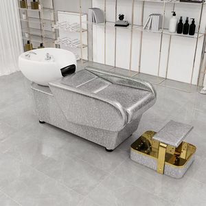 Hot Sale Shampoo <b>Bed</b> with Ceramic Basin for Hair Salon Beauty Furniture for Massage Salon - Product Image 2