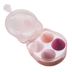 4 pièces doux violet jaune rose vert sans Latex maquillage mélangeur éponges ensemble lavable beauté du visage Application pinceaux de maquillage - Product Image 3