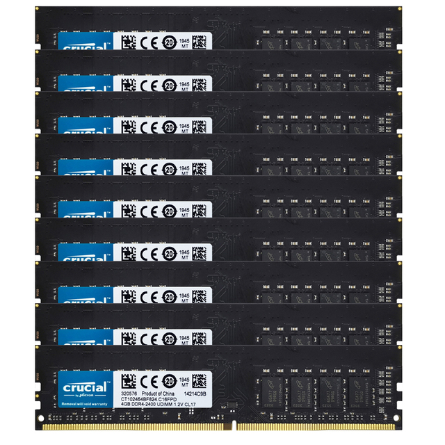 Crucial DDR4 Memoria Ram 4GB PC4-19200U Ram Desktop Memory 2133MHz 2400mhz 2666mhz 3200mhz DIMM 1.2V 8GB 16GB