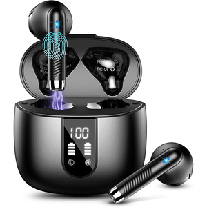 Campione gratuito auricolari Wireless impermeabili auricolari Bluetooth 5.3 cuffie per bassi profondi con auricolari In-ear 4 microfoni - Product Image 1