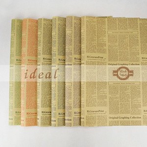 Papel de Periódico Negro Vintage de 52x75 cm, el Más Vendido al por Mayor, para Envolver Flores - Product Image 1