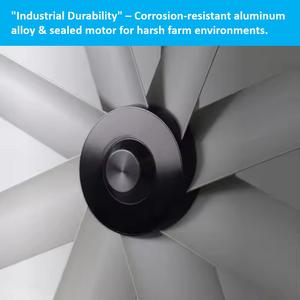 Ventilateur <span class=keywords><strong>d</strong></span>'extraction mural solaire de 48 pouces avec roulement à billes, personnalisable OEM, pour l'agriculture industrielle (lait, volailles, porcs, bovins) - Product Image 4