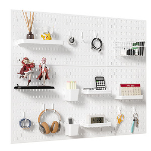 Étagère murale perforée Qinfeng 60x90cm avec étagères et crochets pour l'organisation de la cuisine et de l'entrée - Product Image 1