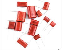 Le rouge Cbb81 102J 152J 562J 1600V a métallisé le type de produit à haute tension de condensateur de film de polypropylène