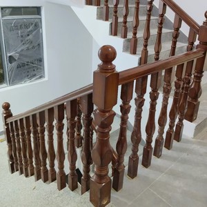 Hiện đại đơn giản và thanh lịch cao cấp cao su gỗ cầu thang lan can kích cỡ khác nhau cho nhà và biệt thự - Product Image 1
